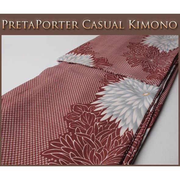 【お仕立て上がり着物】取り扱い簡単なポリエステル洗える着物(袷)-60034