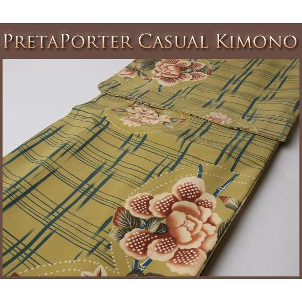 【お仕立て上がり着物】取り扱い簡単なポリエステル洗える着物(袷)-60037