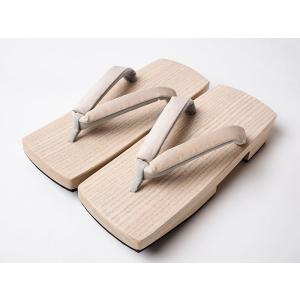 【JUNKO KOSHINOゆかた下駄】紳士用おしゃれ下駄【別珍下駄】ホワイト