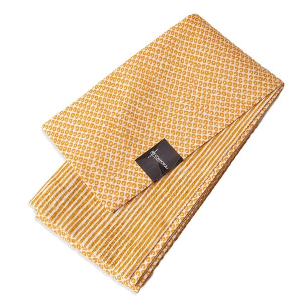 A上質のゆかた帯【麻鹿の子縞小袋帯】IKS COLLECTION