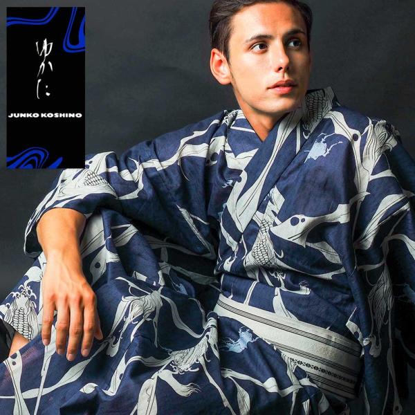 浴衣 メンズ/送料無料/日本製高級生地/浴衣 +帯+下駄+腰紐/高級・お仕立て上がりメンズ浴衣4点セ...