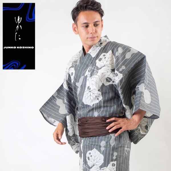 浴衣 メンズ/送料無料/日本製高級生地/浴衣 +帯+下駄+腰紐/高級・お仕立て上がりメンズ浴衣4点セ...