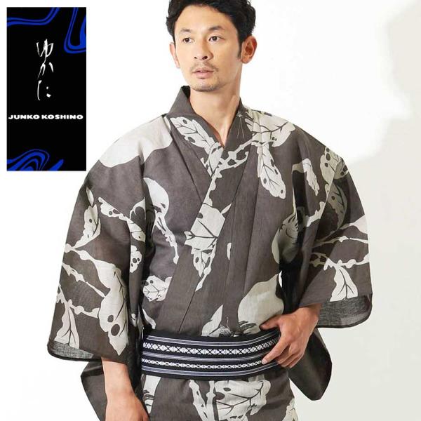 浴衣 メンズ/送料無料/日本製高級生地/浴衣 +帯+下駄+腰紐/高級・お仕立て上がりメンズ浴衣4点セ...