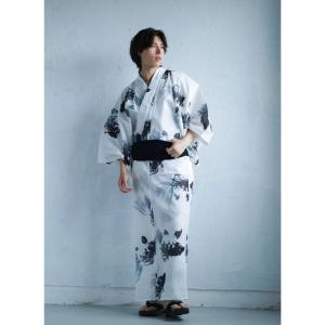 男浴衣セット【浴衣+帯+下駄+腰紐】Ummm....の詳細画像4