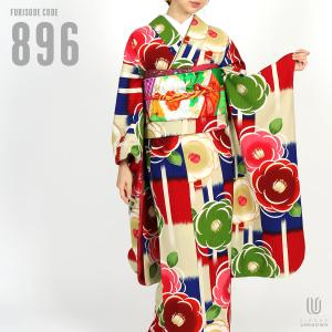 振袖レンタル【レンタル】成人式｜｜【対応身長155cm〜170cm】レンタル振袖フルセット-896 花柄 レトロ ポップキュート 赤系 緑系 牡丹 格子 総柄｜unknown529