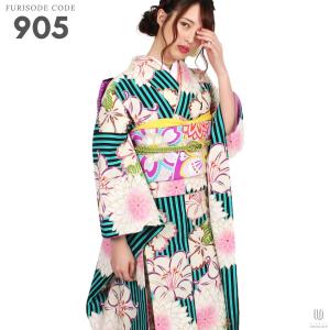 対応身長150cm〜165cm】【正絹】成人式レンタル振袖フルセット-039 花