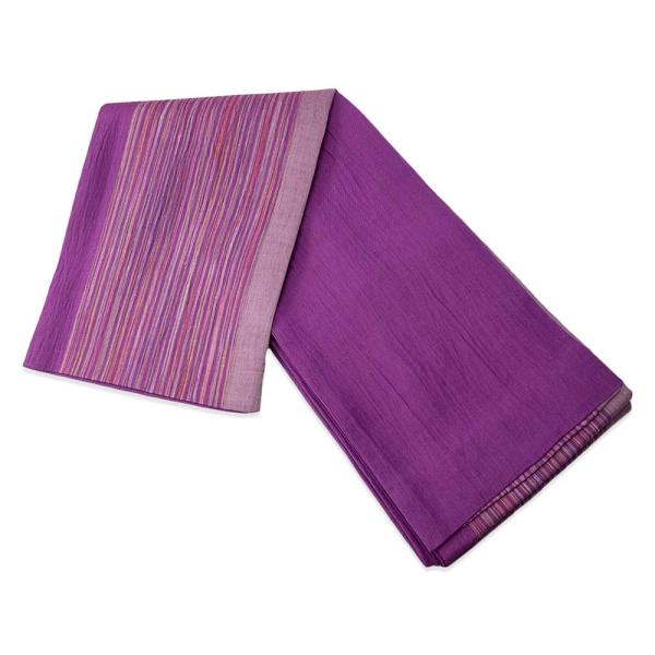 ［綿麻・縞小袋帯］シンプルで上質な小袋帯