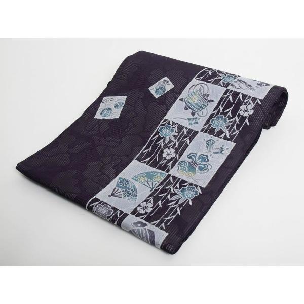 お仕立て上がり[正絹九寸染め名古屋帯]夏帯