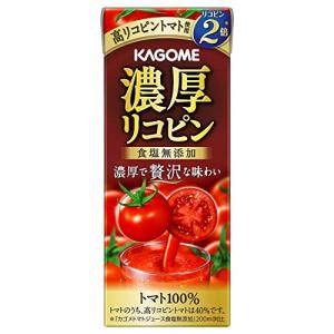 カゴメ トマトジュース カゴメ 濃厚リコピン 195ml×24本 食塩無添加 無塩｜unli-mall