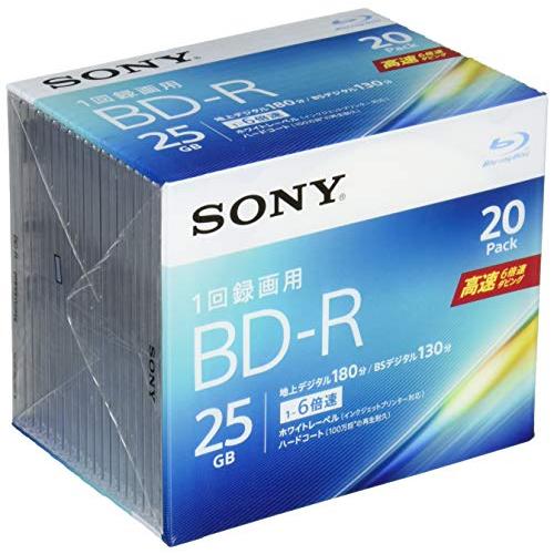 ソニー ブルーレイディスク BD-R 25GB (1枚あたり地デジ約3時間) 1回録画用 20枚入り...