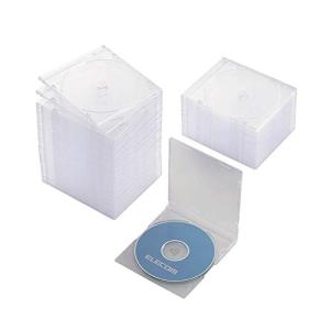 エレコム BD DVD CDケース ディスクケース 50枚パック 厚さ約5mm スリム 1枚収納 クリア CCD-JSCS50CR｜unli-mall