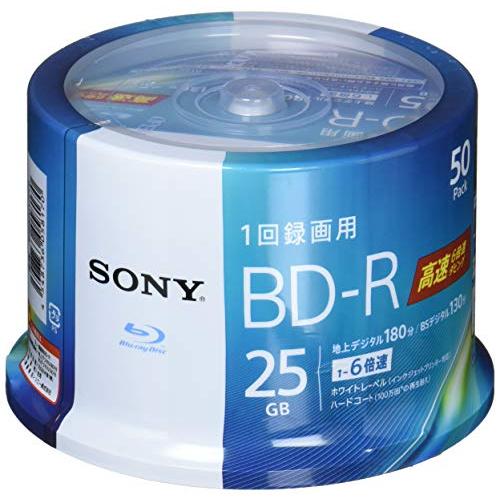ソニー ブルーレイディスク BD-R 25GB (1枚あたり地デジ約3時間) 1回録画用 50枚入り...
