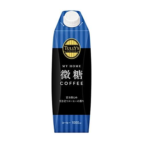 TULLY&apos;S COFFEE(タリーズコーヒー) 微糖 キャップ付き 紙パック 1L×6本 MY H...