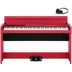 KORG コルグ 電子ピアノ 88鍵盤 C1 Air RD レッド 赤 温かみを感じる木製 純正ヘッドフォンとペダルが付属｜unli-mall