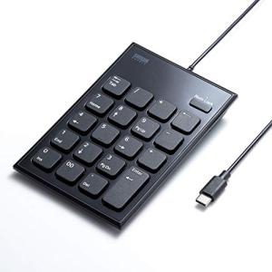 サンワサプライ 有線テンキー USB Type-C接続 静音キー パンタグラフ ブラック NT-23CBK｜unli-mall