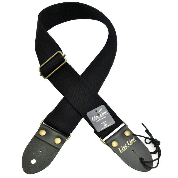 LIVE LINE ライブ ライン　AC素材レギュラータイプギターストラップ　LS1800BK(ブラ...