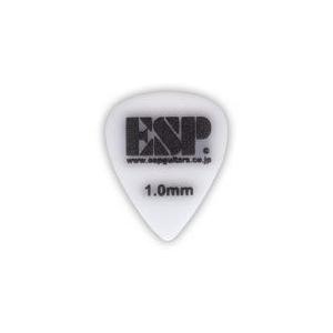 ESP ピック10枚セット ティアドロップ PT-PS10/WH スベリドメロゴ 1.0mm ホワイ...