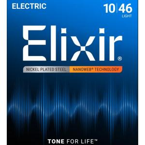 Elixir エリクサー エレキギター弦 NANOWEB Light ライト .010-.046 #12052【送料無料】