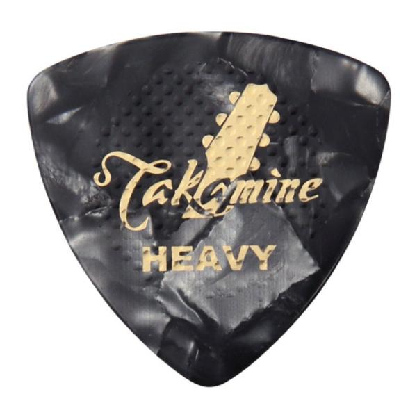 ピック タカミネ トライアングル ヘビー 5枚 TAKAMINE ブラックパール柄 P1B-H 滑り...