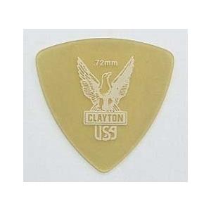 Clayton USA Ultem Gold 0.72mm 丸肩トライアングル ギターピック×12枚
