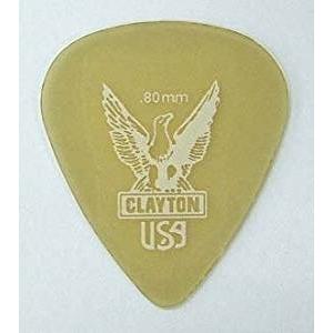 Clayton USA Ultem Gold 0.80mm スタンダード ギターピック×12枚