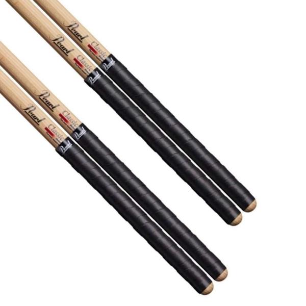Pearl パール TG-2#B ブラック 薄型タイプ ドラムスティック用 グリップテープ 4枚セッ...