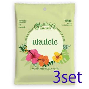 【3set】Martin ウクレレ弦 M-600 3セット Fluorocarbon ソプラノ/コンサート マーチン弦