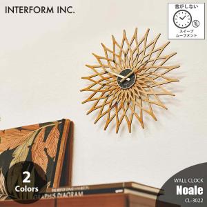 INTERFORM インターフォルム Noale ノアーレ 掛時計 CL-3022 音がしない スイープムーブメント 掛時計 掛け時計 ウォールクロック 壁掛け時計｜unlimit