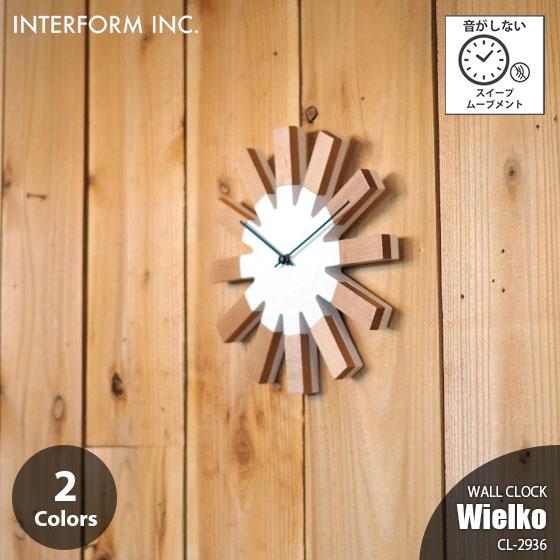 INTERFORM インターフォルム Wielko ヴィエルコ 掛時計 CL-2949 音がしない ...