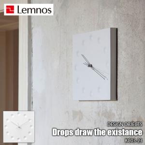 Lemnos レムノス Drops draw the existance ドロップス ドロー ザ エグジスタンス KC03-23  掛時計 掛け時計 デザイン時計 磁器 スイープセコンド｜unlimit