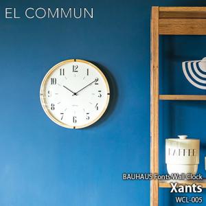 EL COMMUN エルコミューン BAUHAUS Fonts Wall Clock Xants バウハウス復刻フォントウォールクロック WCL-005 掛時計 掛け時計 壁掛け時計 スイープムーブメント｜unlimit