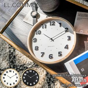 EL COMMUN エルコミューン BAUHAUS Fonts Wall Clock Alfarn バウハウス復刻フォントウォールクロック WCL-008 WCL-009 掛時計 壁掛け時計 スイープムーブメント｜unlimit