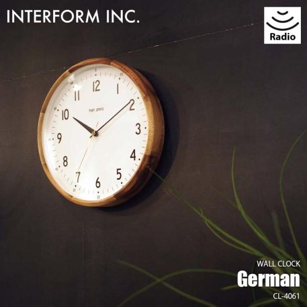 INTERFORM インターフォルム German ジェルマン 掛時計 CL-4061 電波時計 掛...