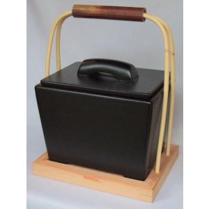 茶道具 水屋道具 火消壺 火消壷 黒四方陶器製 宗伴作 : 茶道具いまや