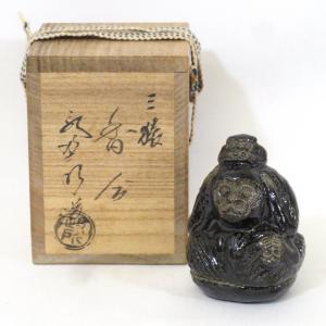 茶道具 菓子器 縁高 縁高重 掻合塗 五段 中村湖彩作 柿合わせ 柿合せ