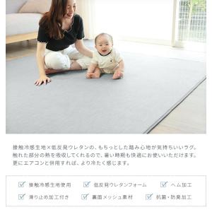ラグ 夏 冷感 冷感ラグ 低反発ラグマット 1...の詳細画像1