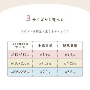 こたつ布団 洗える リバーシブル 炬燵布団 長...の詳細画像5