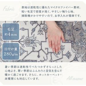 ラグ 洗える Lサイズ 長方形 オリエンタル柄...の詳細画像3