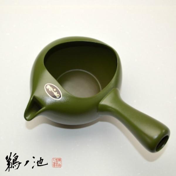 急須 おしゃれ 蓋なし 洗いやすい ちゃーみる 使いやすい お茶 茶器 自宅用 ふたなし 深緑色 緑