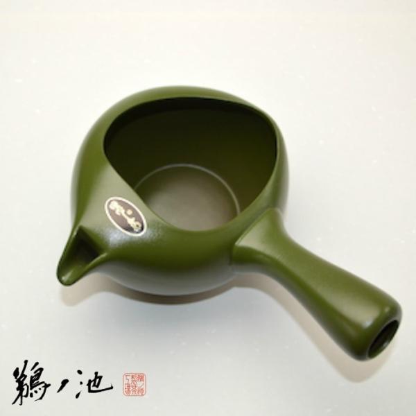 急須 おしゃれ 蓋なし 洗いやすい ちゃーみる 使いやすい お茶 茶器 自宅用 ふたなし 深緑色 緑...