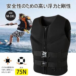 ライフジャケット フローティングベスト 救命胴衣 75N 大人用 男女兼用 メンズ レディース 釣り カヤック SUP ボート 川遊び マリンスポーツ 水上作業 防災
