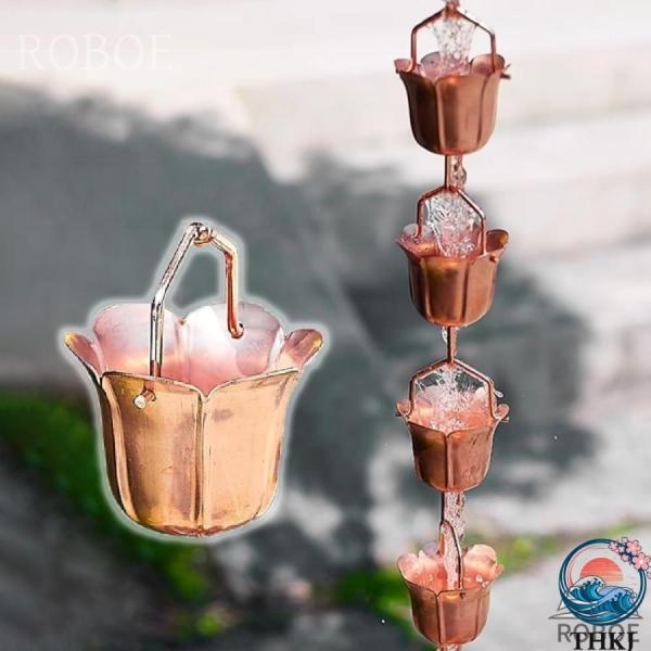 レインチェーン 金属製 雨樋 長さ調整可能 THKJ バルコニー 屋根排水 外構用品 メンズ レディ...