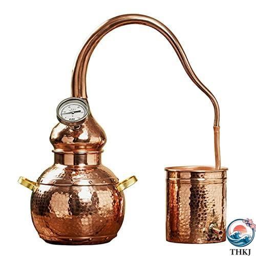 蒸留器 3Lアランビックそれでも 銅の密造酒蒸留所 家庭用醸造ワイン製造キット THKJ 温度計 冷...