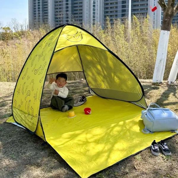 ワンタッチテント日よけ　ビーチ海公園のポップアップ2人用3人用で選べる　プールフェスBBQにも　設営...