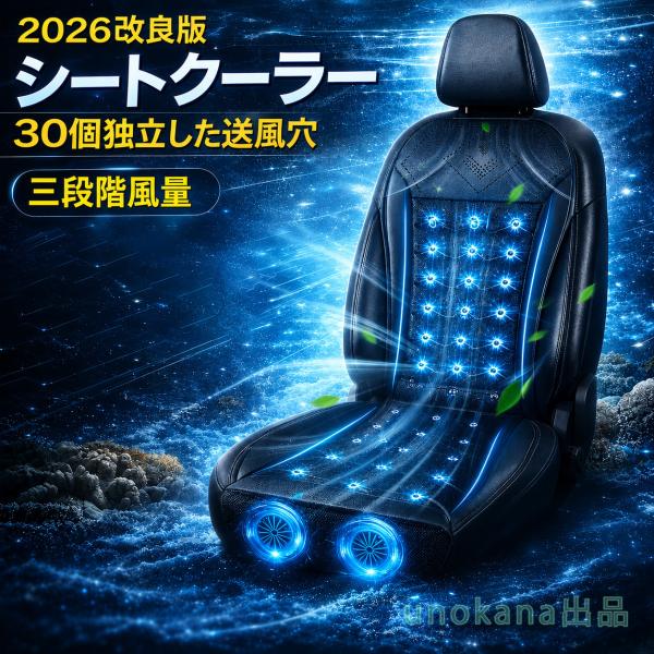 シートクーラー 車 クールシート 車用シートクーラー 冷風シート 送風シート 30個送風口 3段階風...