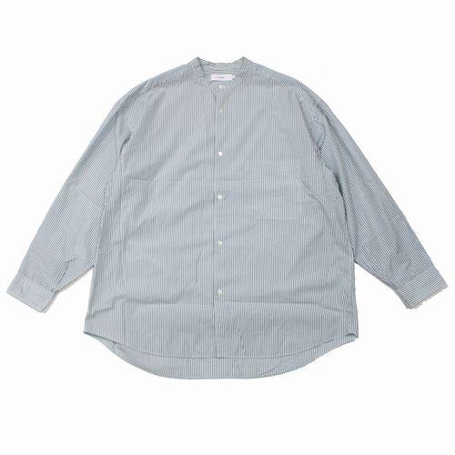 Graphpaper グラフペーパー 22SS Stripe Band Collar Shirt ス...