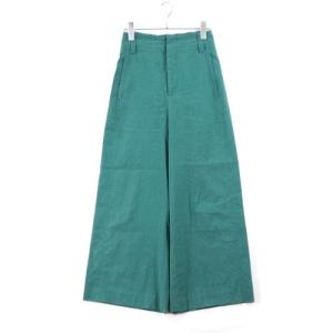 MACPHEE マカフィ 22SS レーヨンリネンコットン フレアクロップドパンツ 32 グリーン｜unstitch