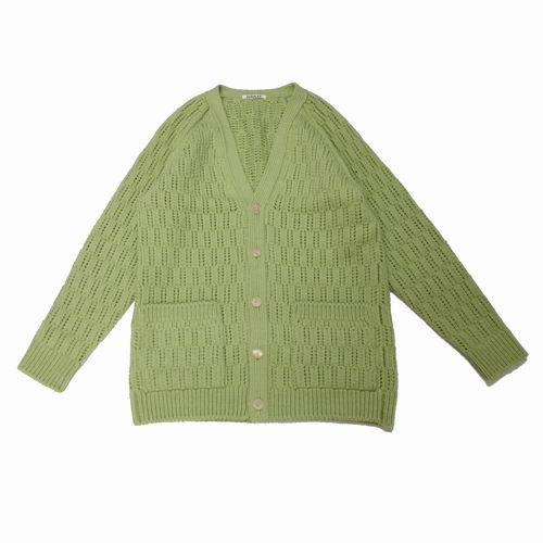 AURALEE オーラリー 23AW WOOL CORD RIB KNIT CARDIGAN カーデ...