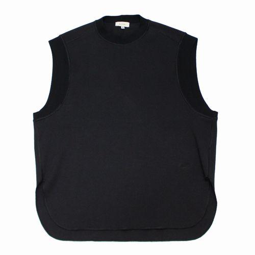 BLAMINK ブラミンク 24SS コットンリブクルーネックノースリーブ 36 ブラック