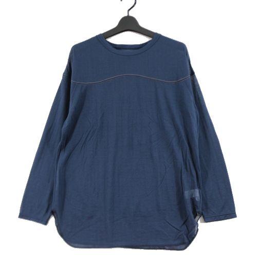 6(ROKU) ロク 24SS コットンナイロン ベースボール Tシャツ ネイビー